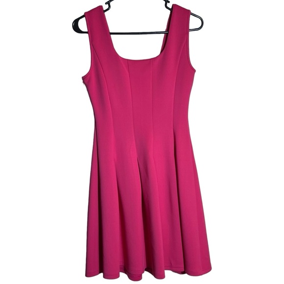 Boston Proper Pink Scuba Knit A-Line Pleated Dress • Size 2 - Picture 1 of 8